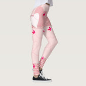 Trendy roze leuke hart vlinder leggings (Rechts)