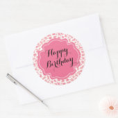 Trendy roze luipaard print Happy Birthday Stickers (Envelop)