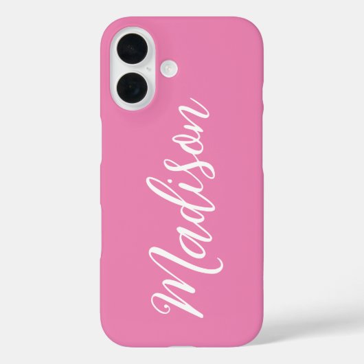 Trendy Roze Meisjesnaam Handgeschreven Manuscript Case-Mate iPhone Case (Achterkant)