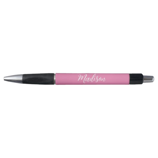 Trendy Roze Meisjesnaam Handgeschreven Manuscript  Pen (Voorkant)