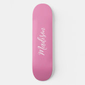 Trendy Roze Meisjesnaam Handgeschreven Manuscript  Persoonlijk Skateboard (Voorkant)