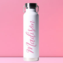 Trendy Roze Meisjesnaam Handgeschreven Manuscript 