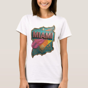 Trendy Roze MIAMI Tekst Design v2 T-shirt