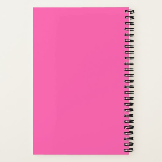 Trendy Roze Modern Monogram Notitieboek (Achterkant)
