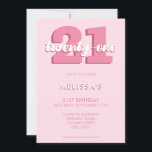 Trendy Roze Moderne Manuscript 21st Birthday Kaart<br><div class="desc">Modern Pastel Pink 21ste verjaardag Uitnodiging. Minimalistisch ontwerp voor de sjabloon van de 21ste verjaardagsuitnodiging met elegant lettertype van het calligrafiekscript.</div>
