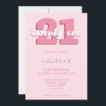 Trendy Roze Moderne Manuscript 21st Birthday Kaart<br><div class="desc">Modern Pastel Pink 21ste verjaardag Uitnodiging. Minimalistisch ontwerp voor de sjabloon van de 21ste verjaardagsuitnodiging met elegant lettertype van het calligrafiekscript.</div>