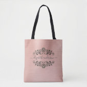 Trendy roze monogram naam script tas (Voorkant)