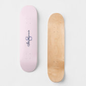 Trendy Roze Monogram Persoonlijk Skateboard (Voorkant)