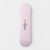 Trendy Roze Monogram Persoonlijk Skateboard (Voorkant)