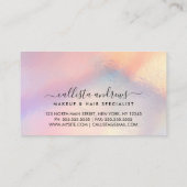 Trendy Roze Ombre Make-up Haarsalon Visitekaartje (Achterkant)