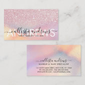 Trendy Roze Ombre Make-up Haarsalon Visitekaartje (Voorkant / Achterkant)