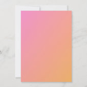 Trendy Roze Oranje Foto Afstuderen Aankondiging (Achterkant)