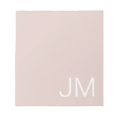 Trendy Roze Oversized Geborduurde Initialen Notitieblok (Voorkant)