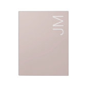 Trendy Roze Oversized Monogram Eerste Letter Notitieblok (Linkerzijde)