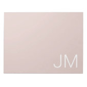 Trendy Roze Oversized Monogram Eerste Letters Notitieblok (Voorkant)