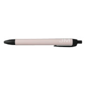 Trendy Roze Oversized Monogram Initiaal Zwarte Inkt Pen (Bodem)
