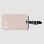 Trendy Roze Oversized Monogram Initialen Bagagelabel (Voorkant (horizontaal))