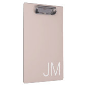 Trendy Roze Oversized Monogram Initialen Klembord (Rechts)