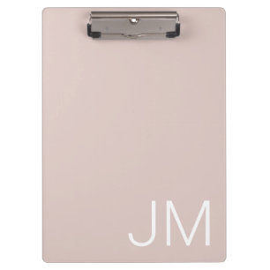 Trendy Roze Oversized Monogram Initialen Klembord