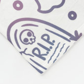 Trendy Roze Paarse Ghost Halloween Decor Fleece Deken (Hoek)