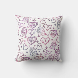 Trendy Roze Paarse Ghost Halloween Decor Kussen