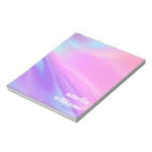 Trendy roze paarse pastelgradiënt notitieblok (Linkerzijde)