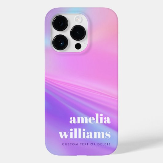Trendy roze paarse pastelkleurige gradiënt Case-Mate iPhone case (Achterkant)