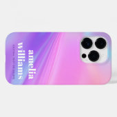 Trendy roze paarse pastelkleurige gradiënt Case-Mate iPhone case (Achterkant (horizontaal))