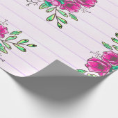 Trendy roze papier en vuilnisbakken (Hoek)