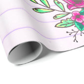 Trendy roze papier en vuilnisbakken (Rol Hoek)