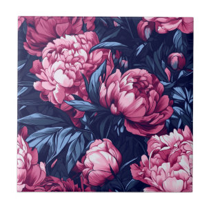 Trendy Roze Pioenrozen Tegels Voor Kunstzinnige Vl Tegeltje