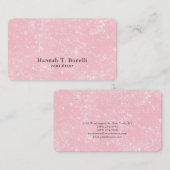 Trendy roze platte Creative Modern Feminine Visitekaartje (Voorkant / Achterkant)