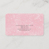 Trendy roze platte Creative Modern Feminine Visitekaartje (Achterkant)