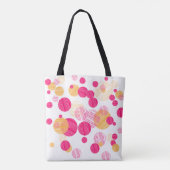Trendy roze polka-dot oma patroon tote bag (Achterkant)