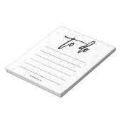 Trendy roze poolpunten en typografie om een lijst  notitieblok (Linkerzijde)