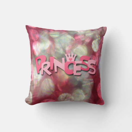Trendy Roze Prinses Bokeh Kussen (Voorkant)
