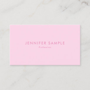 Trendy Roze Professionele Eenvoudige Template Mode Visitekaartje