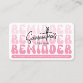 Trendy Roze Retro Cosmetoloog Beauty Salon Spa Afsprakenkaartje (Voorkant)