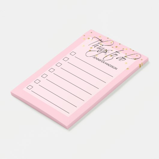 Trendy roze rode doosjes post-it® notes (Schuin)