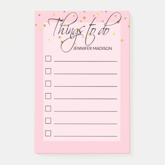 Trendy roze rode doosjes post-it® notes (Voorkant)