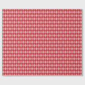 Trendy Roze Rode Kleine Argyle Harten Patroon Kind Cadeaupapier (Vlak)
