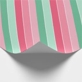 Trendy roze rode mint groen elegant modern kleurri cadeaupapier (Hoek)