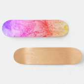 Trendy roze rood blauw Paars geel Persoonlijk Skateboard (Horizontaal)