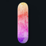 Trendy roze rood blauw Paars geel Persoonlijk Skateboard<br><div class="desc">Trendy roze rood blauw Paars geel groen Abstract kunstmatig Sjabloon blanco skateboard.</div>