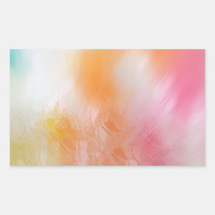 Trendy Roze Rood Geel Blauw Abstract Kleurrijk Rechthoekige Sticker