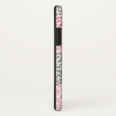 Trendy roze roze bloemen met monogram Case-Mate iPhone case (Achterkant / rechts)