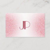 Trendy roze roze goud glitter Modern legant Visitekaartje (Voorkant)