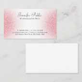 Trendy roze roze goud glitter Modern legant Visitekaartje (Voorkant / Achterkant)