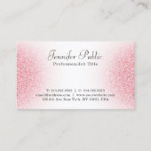 Trendy roze roze goud glitter Modern legant Visitekaartje (Voorkant)