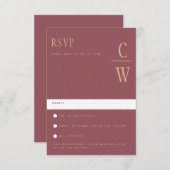 Trendy Roze Roze Gouden Trouw RSVP (Voorkant / Achterkant)